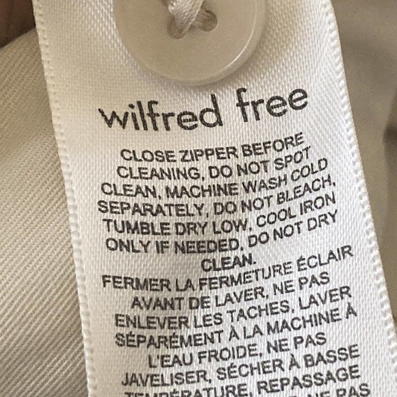 Wilfred Free Pants Womens 10 High Waist Ascendant‎ Utility Beige Cotton Sequoia - Picture 9 of 12